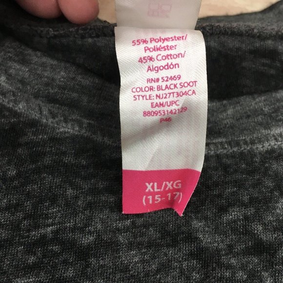 No Boundaries Tank Top Owl Size XL 15/17 Black White Beach Workout Split Back - Picture 6 of 7